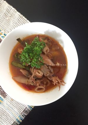 Foto resep Cumi asin asam manis