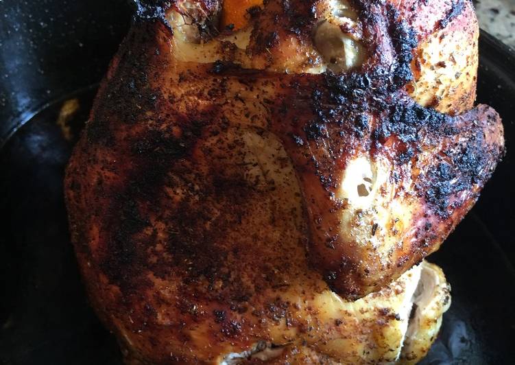 Beer Can Chicken with Ribeye Steak