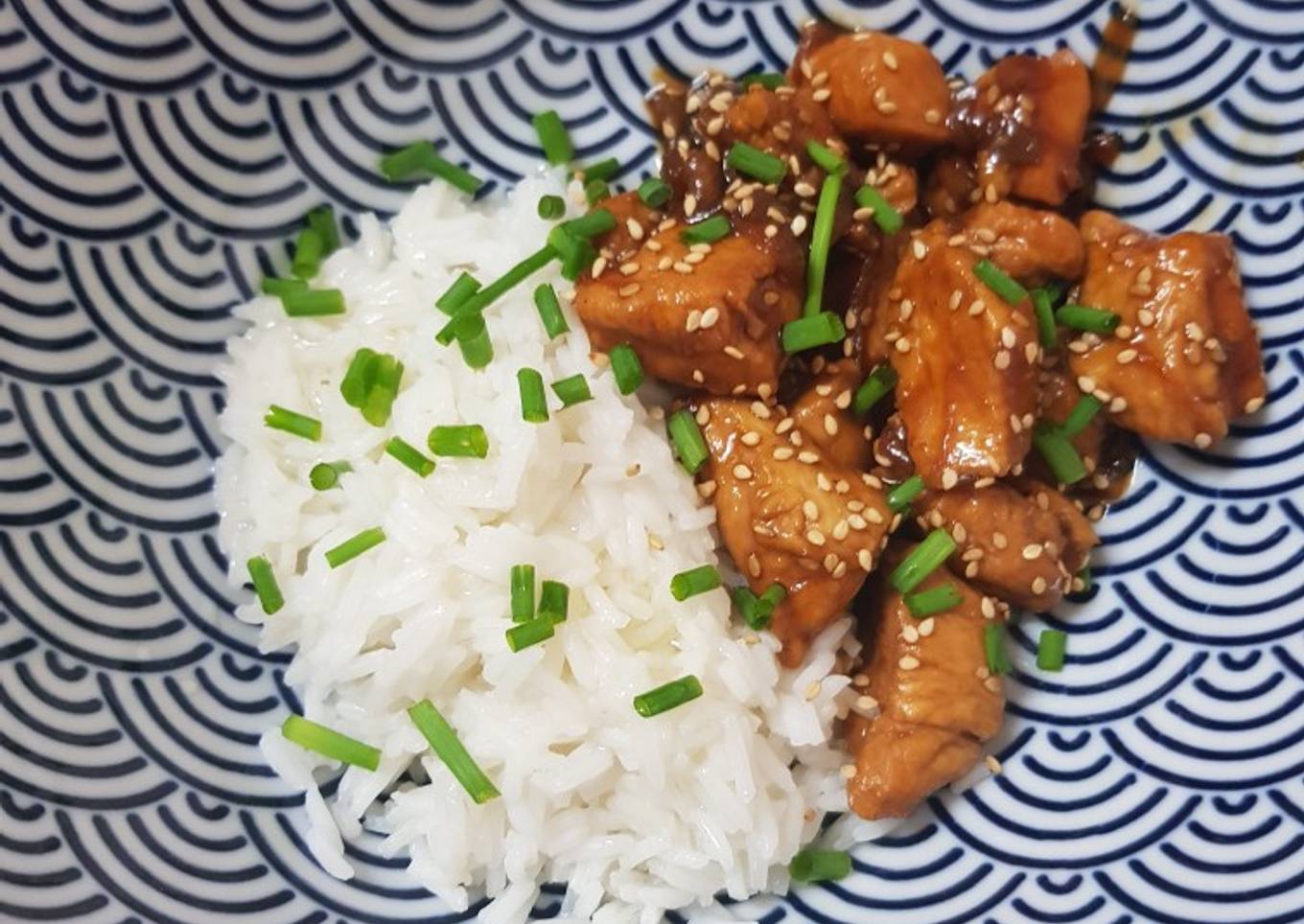 Pollo Teriyaki con arroz basmati