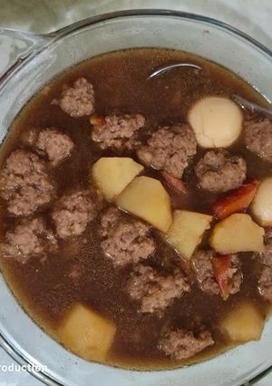 Foto resep Semur bola daging giling