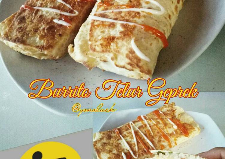 makanan Burrito Telur Geprek Jadi, Menggugah Selera