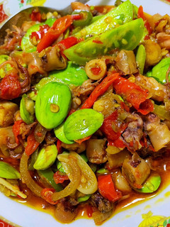 Foto resep Tumis cumi asin pete