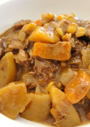 A picture of Slow Cooker Beef with Root vegetables.