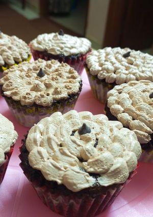 A picture of Chocolate Cupcake🧁🧁(without oven).