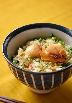 A picture of Scallop Butter Soy Sauce Rice.