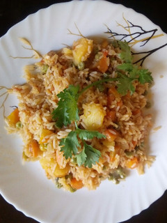 A picture of Hot vegetable rice.