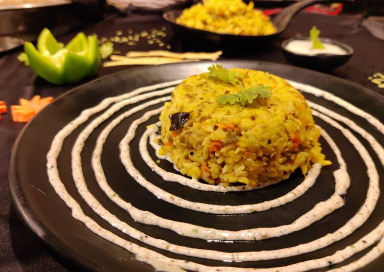 Recipe of Ultimate Vegetable khichdi with achari dip