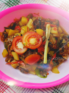 Foto resep Oseng kerang kupas dan kentang dengan saus tiram pedas🔥