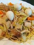 Crispy Noodle Stir-Fry with Plenty of Savory Sauce (Sara Udon)