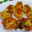 Đậu hũ non chiên giòn chà bông, mở hành ruốc sấy