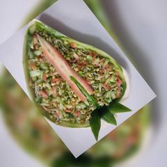 A picture of Moong sprouts salad.