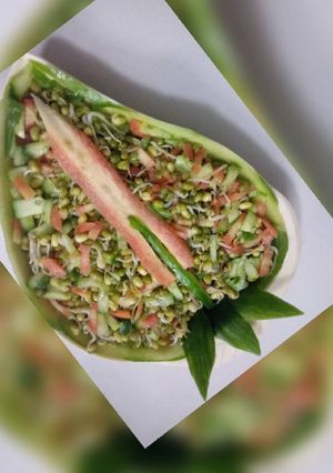 A picture of Moong sprouts salad.