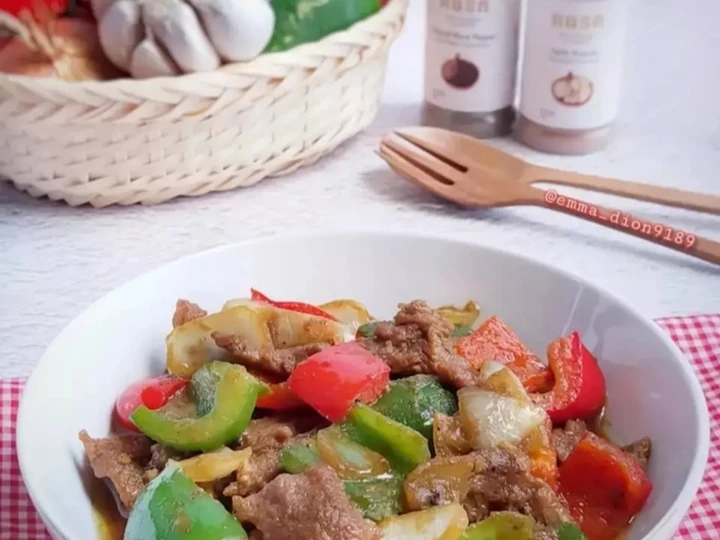 Langkah Mudah untuk Menyiapkan Resep Daging sapi lada hitam yang Lezat