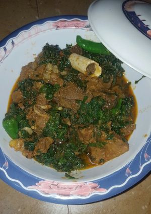 A picture of Mutton palak.