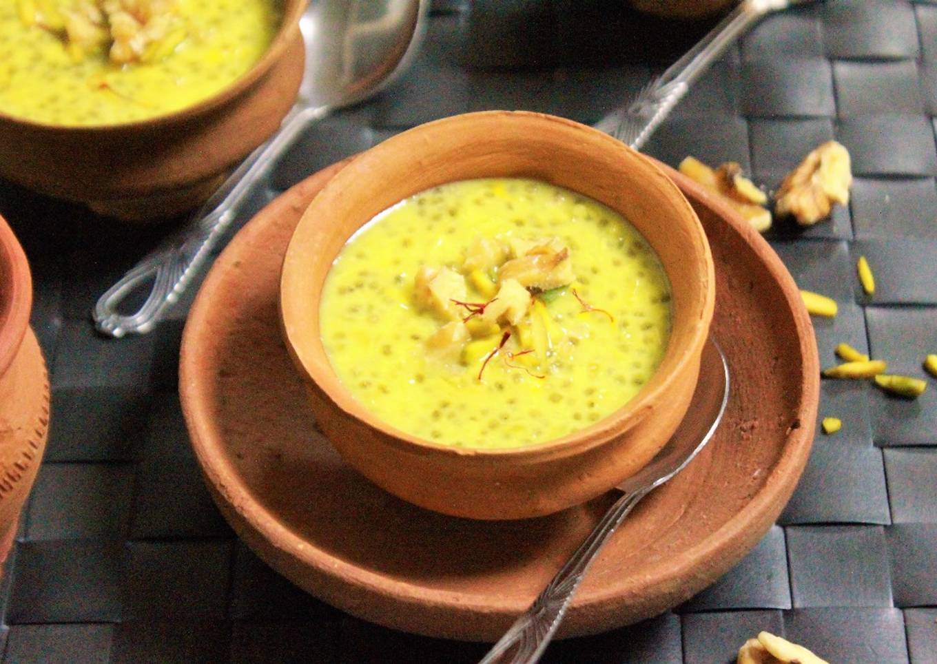 Green Papaya Chia Seeds Kheer / Pudding