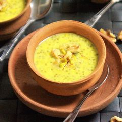 A picture of Green Papaya Chia Seeds Kheer / Pudding.