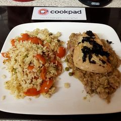 My Oven Steamed Chicken breast on a Bed of Stuffing. 😉 A picture of My Oven Steamed Chicken breast on a Bed of Stuffing. 😉.