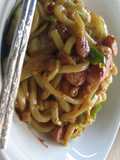 Our Yaki Udon with Tempura Bits