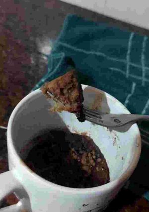 Una foto de Brownie en microondas para sacar de apuros