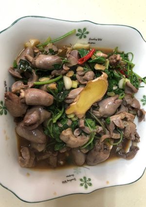 爆炒雞心、雞胗 的食譜成品照片