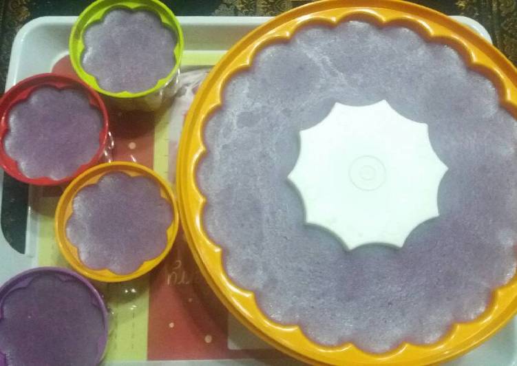 Bagaimana Membuat Puding ubi ungu Anti Gagal