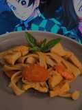 Pasta al jengibre con pollo