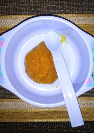 Foto resep Mpasi Menu Tunggal 6m Pure Labu Parang / Waloh