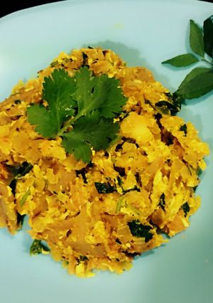 A picture of Kottu Egg Parotta.