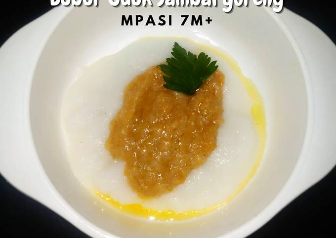 Resep Bubur uduk Sambal goreng (mpasi 4⭐) 7m+