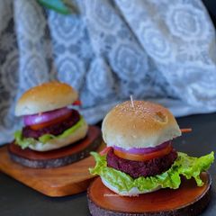 Vegan Beet Burger A picture of Vegan Beet Burger.