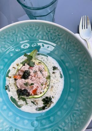 Une photo de Courgettes farcies au thon et basilic