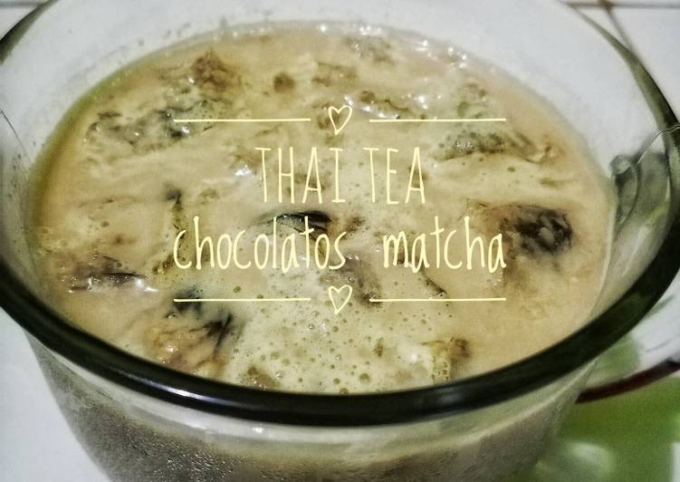 Resep Thai tea chocolatos matcha, Enak