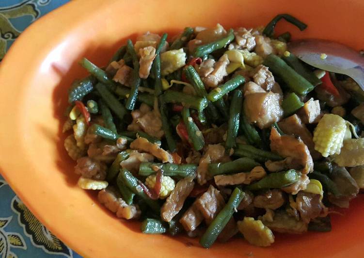 Resep Oseng tempe kacang panjang manis praktis yang Bikin Ngiler