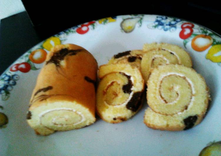 Bolu gulung (tanpa emulsifier dan mudah digulung)