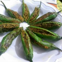 A picture of Stuff mirchi masala.