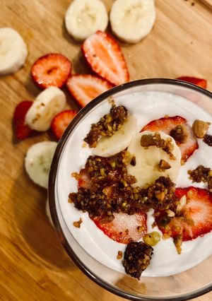 Une photo de Mousse Coco et granola maison