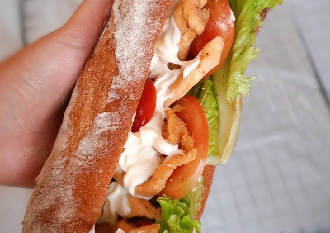 Chicken Honey Baguette Sandwich Recipe