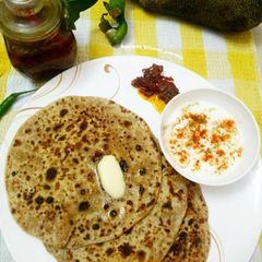 A picture of Raw Jackfruit paratha.