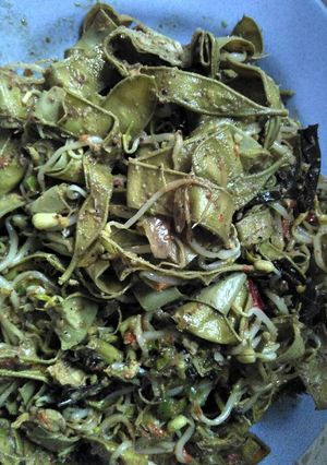 Foto resep Rumbah urab Indramayu (petai cina, tauge, daun mengkudu) 