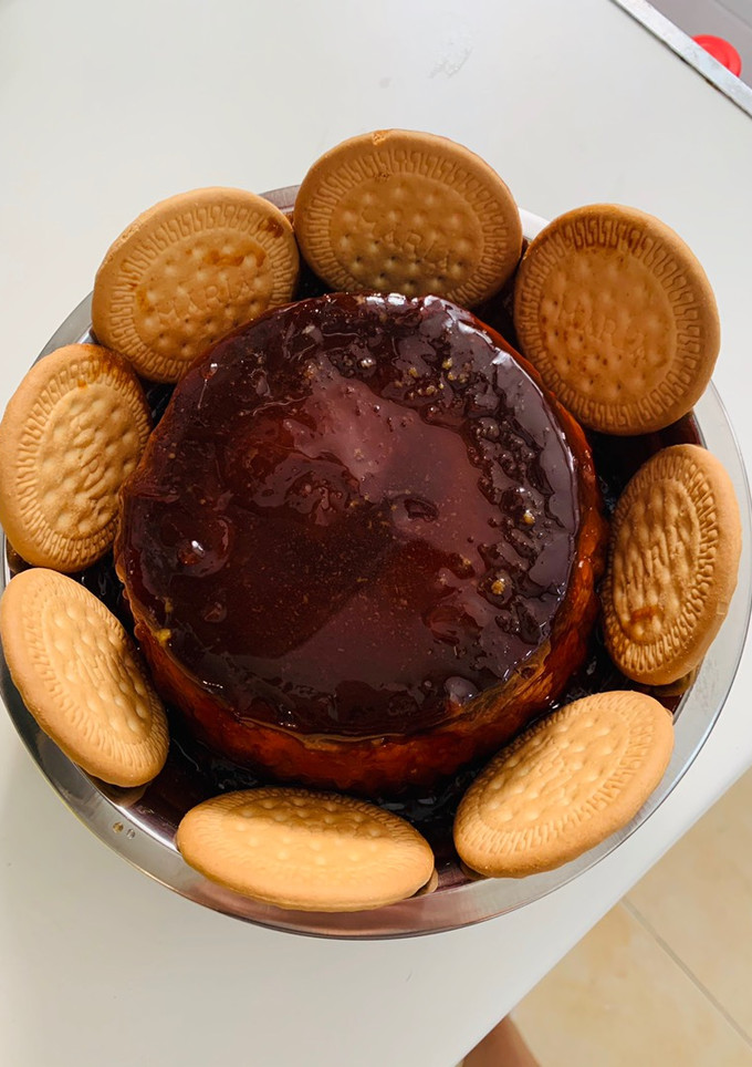 Una foto de Pudín de coco y galletas María