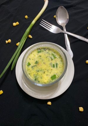 A picture of Creamy Cheezy Corn Soup.