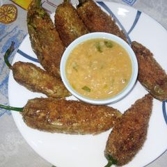 Potato Stuffed Green Chillies A picture of Potato Stuffed Green Chillies.