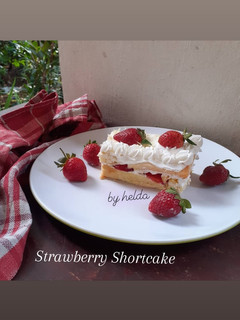 Foto resep Strawberry Shortcake with Basecake Ogura Cake 🍰🍓🍰🍓