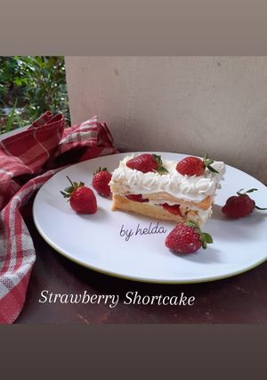 Foto resep Strawberry Shortcake with Basecake Ogura Cake 🍰🍓🍰🍓