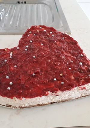 Málnás sajttorta recept fotója
