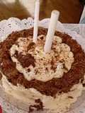 Mi torta de cumpleaños brownies con tres chocolates