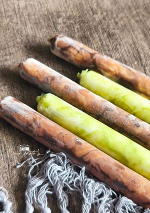 Foto resep Es Lilin Susu (Cokelat Dan Matcha)