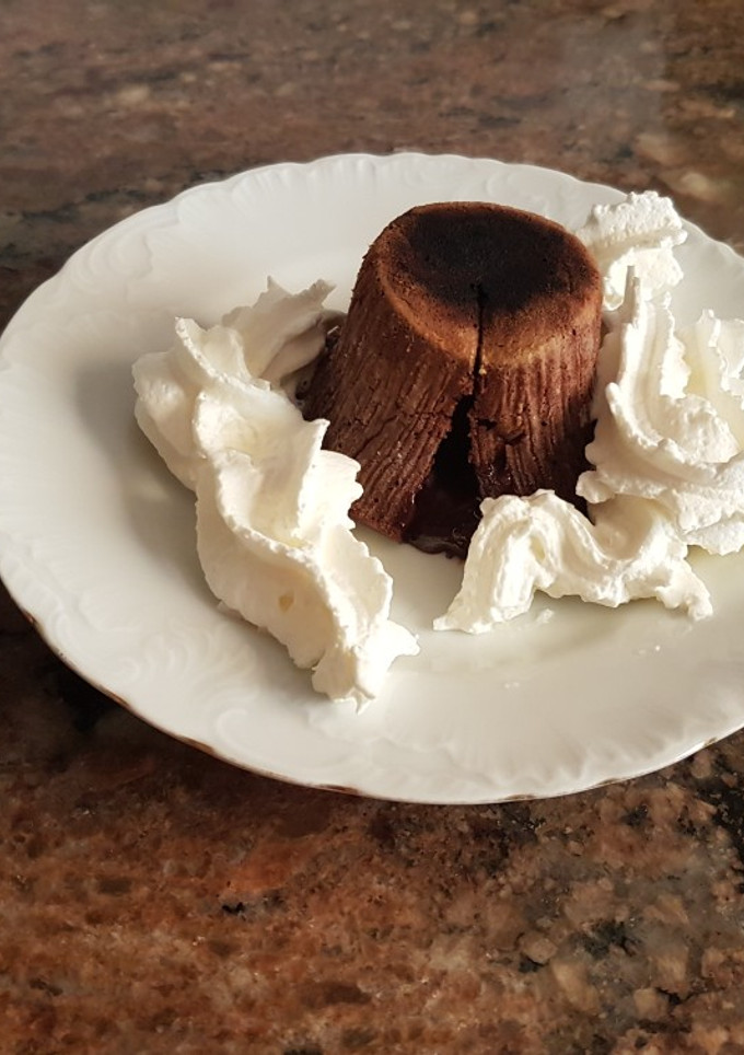 Una foto de Coulant de chocolate