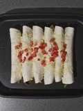 Flautas de pollo y verduras