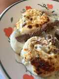 Batatas gratinadas com carne